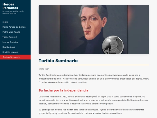 heroes/toribio-seminario screenshot