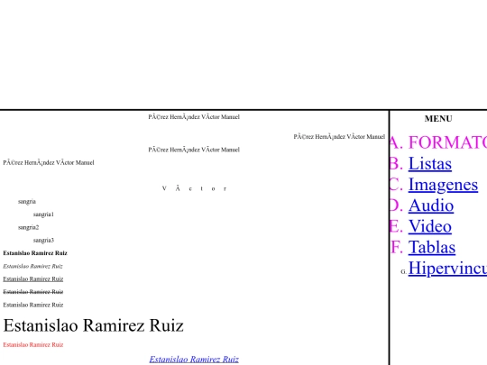 menu2 screenshot