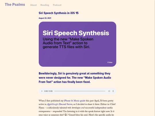 2021/Siri Speech Synthesis in iOS 15 — The Psalms (12_8_2021 10_25_26 AM) screenshot