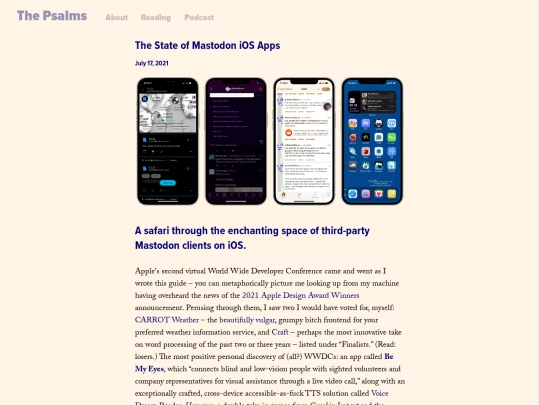 2021/The State of Mastodon iOS Apps — The Psalms (12_8_2021 10_25_28 AM) screenshot