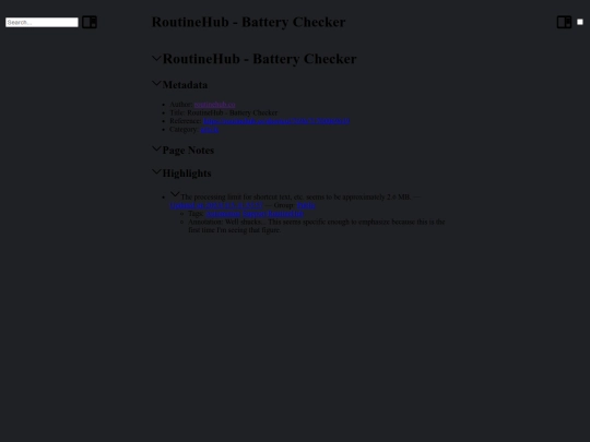 annotation/routinehub.co/routinehub-battery-checker screenshot