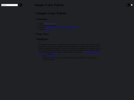 annotation/sindresorhus.com/simple-color-palette screenshot