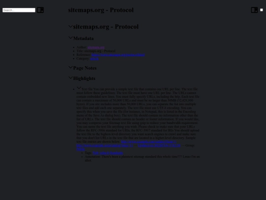 annotation/sitemaps.org/sitemaps.org-protocol screenshot