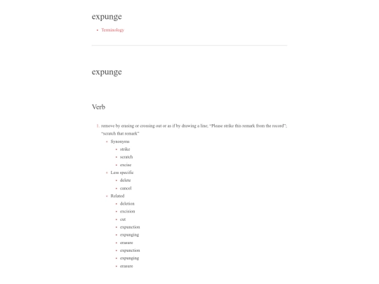 bear/vocabulary/expunge screenshot