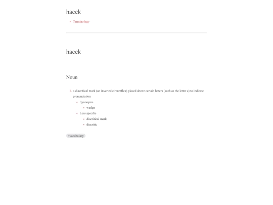 bear/vocabulary/hacek screenshot