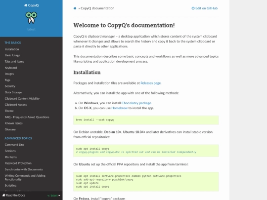 manuals/copyq screenshot
