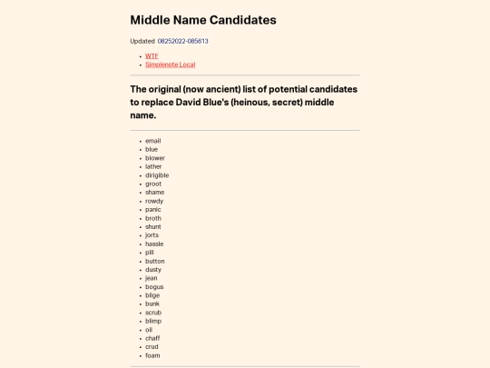 middlenames screenshot