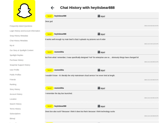 snapchat/html/chat_history/subpage_heyitsbear888 screenshot
