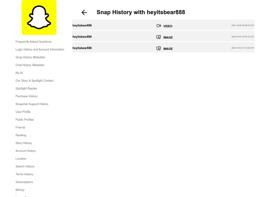 snapchat/html/snap_history/subpage_heyitsbear888 screenshot
