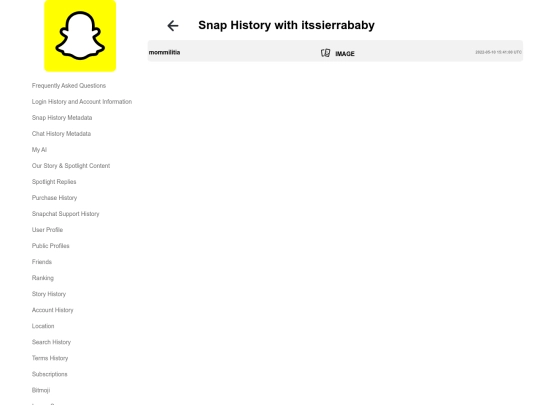 snapchat/html/snap_history/subpage_itssierrababy screenshot