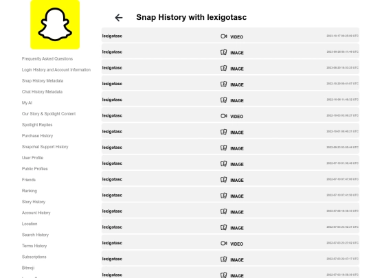 snapchat/html/snap_history/subpage_lexigotasc screenshot