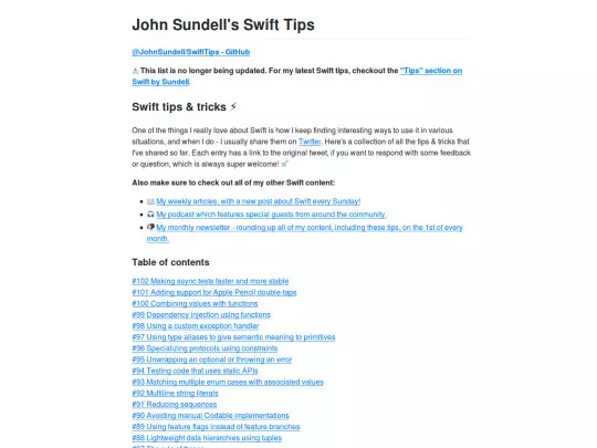 swift/README screenshot