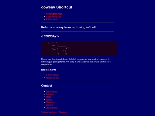 tilde/cowsay screenshot
