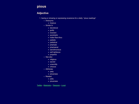 vocabulary/pious screenshot