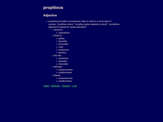 vocabulary/propitious screenshot
