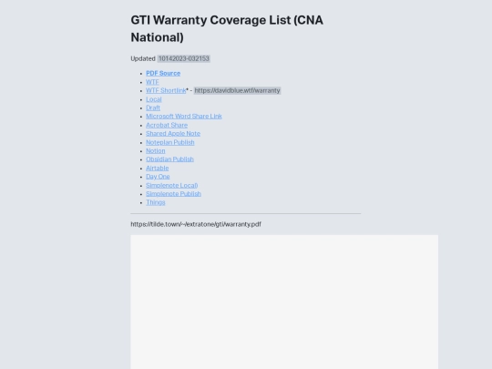 warranty screenshot