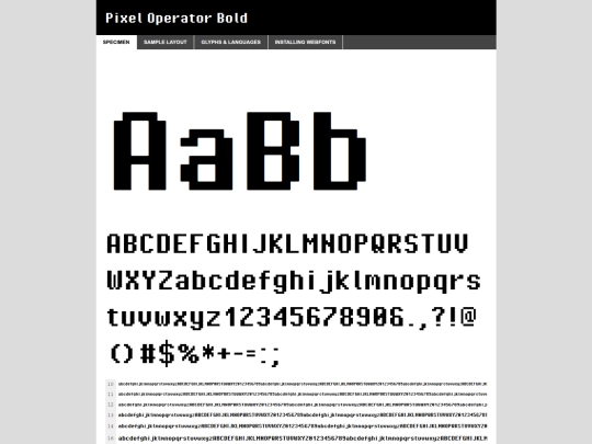 pixeloperator-bold/pixeloperator-bold-demo screenshot