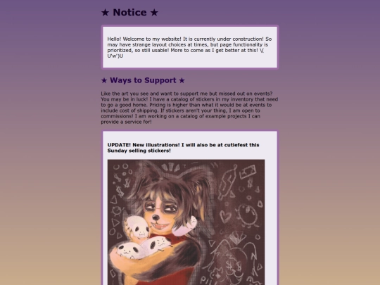 support screenshot