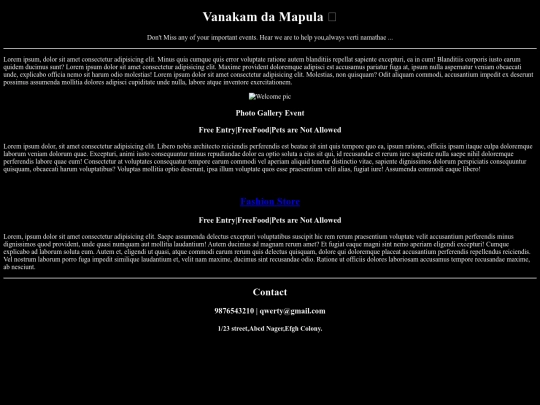 first program/event screenshot
