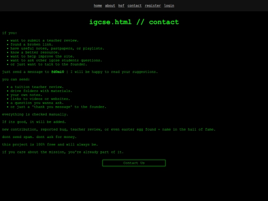 contact screenshot