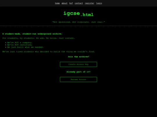 index screenshot