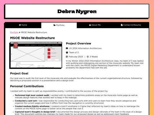 portfolio/msoe-website-restructure screenshot