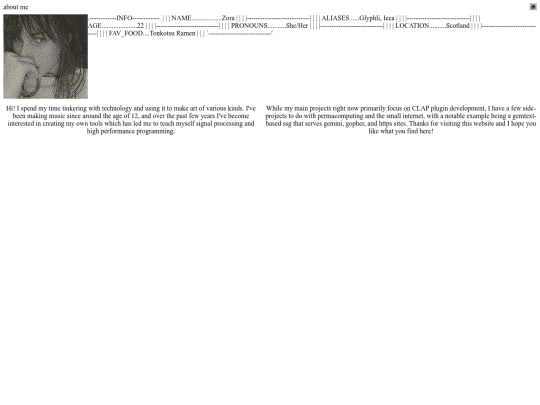 page/about screenshot