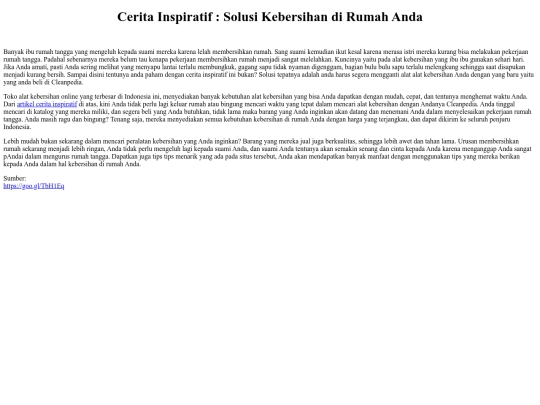 cerita-inspiratif-kebersihan-rumah screenshot