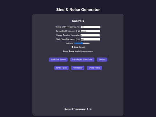 sinewave screenshot