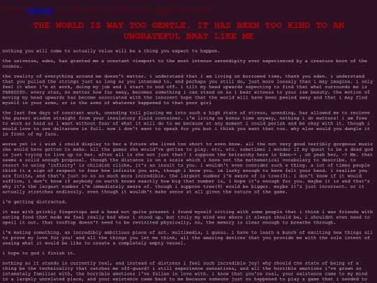 writings/THEWORLDISWAYTOOGENTLE screenshot