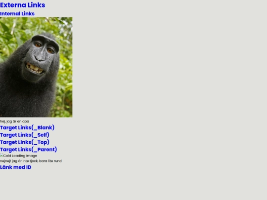 links screenshot