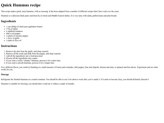 recept-listor screenshot