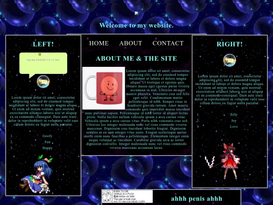 about me/INFO screenshot