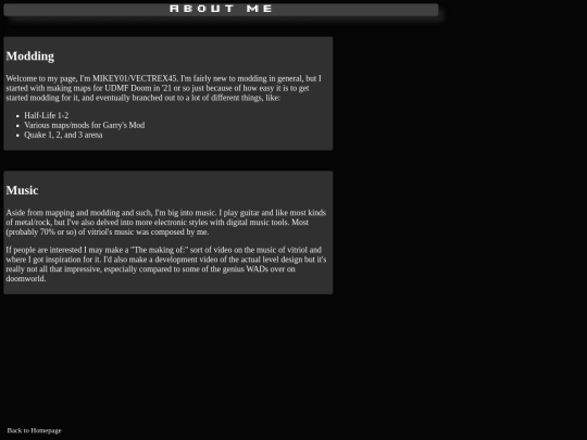 aboutme screenshot