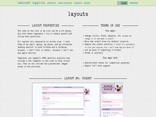 layouts screenshot