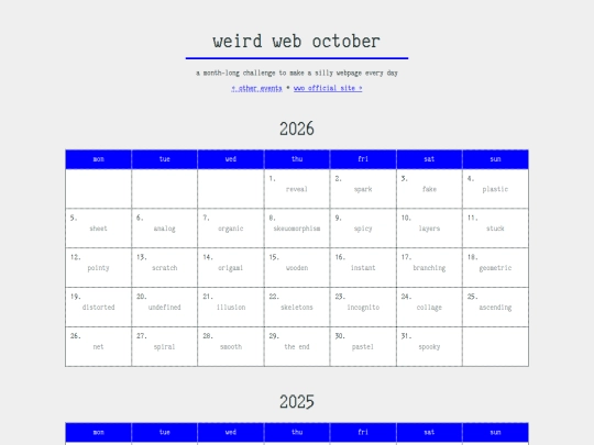 weird-web-october screenshot
