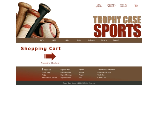 Assignment Case Problem 5—Trophy Case Sports MCR/tc_cart screenshot