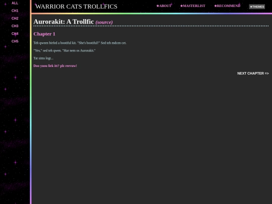 fics/aurorakit screenshot