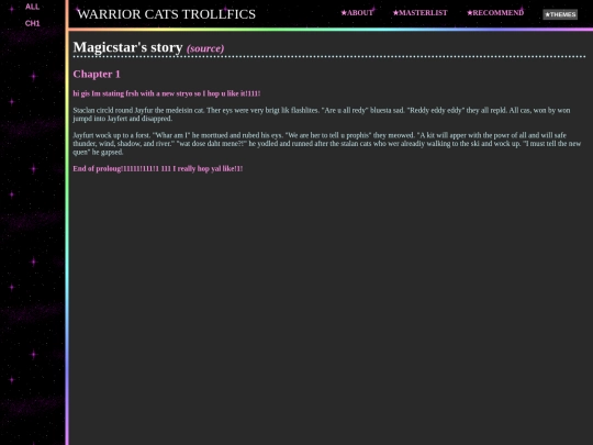 fics/magicstars_story screenshot