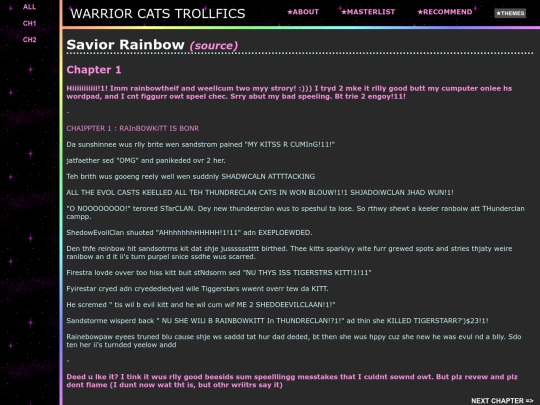 fics/savior_rainbow screenshot