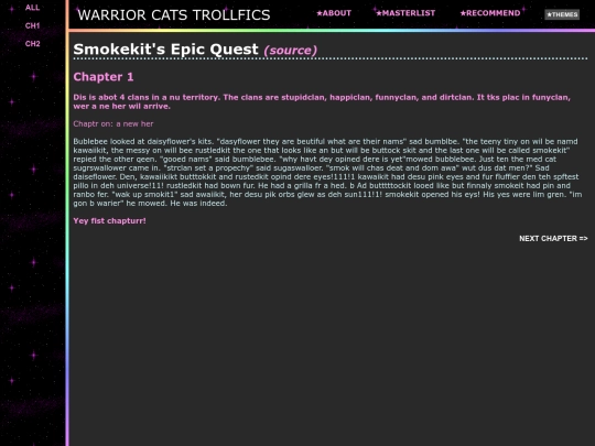 fics/smokekits_epic_quest screenshot