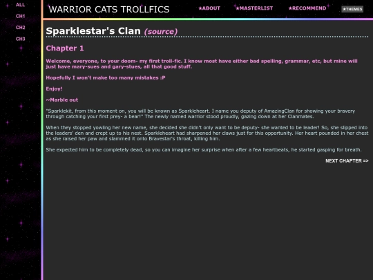 fics/sparklestars_clan screenshot