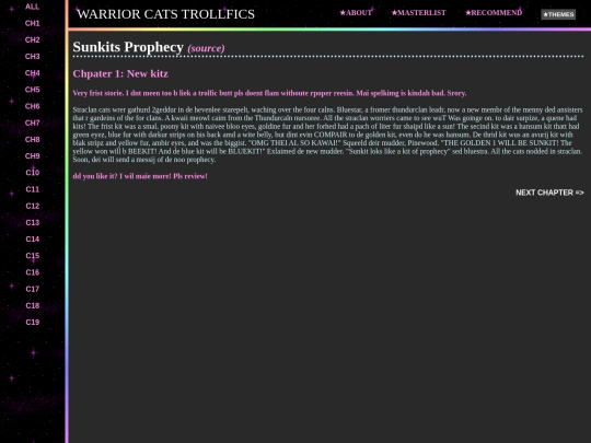 fics/sunkits_prophecy screenshot
