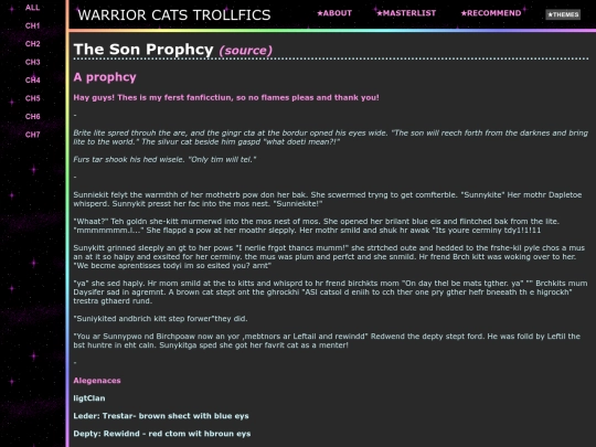 fics/the_son_prophecy screenshot