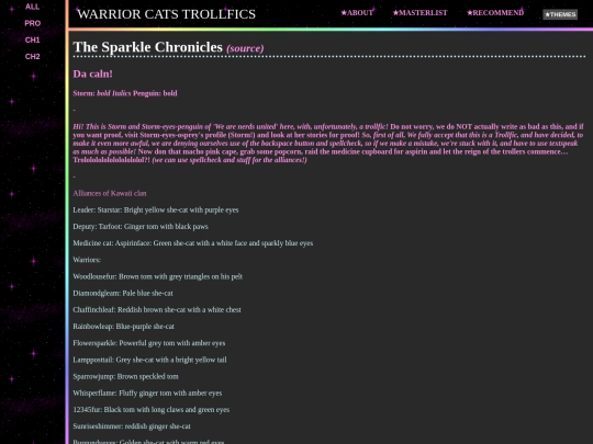fics/the_sparkle_chronicles screenshot