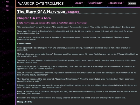 fics/the_story_of_a_mary_sue screenshot