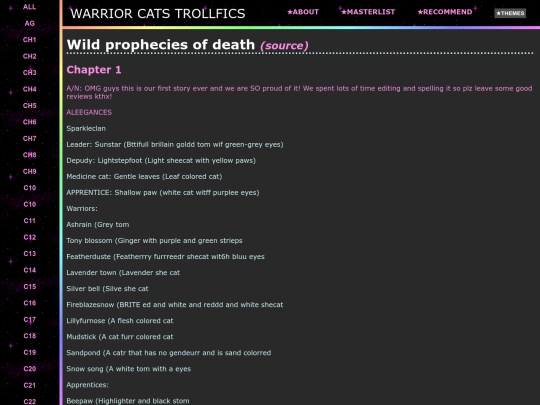 fics/wild_prophecies_of_death screenshot