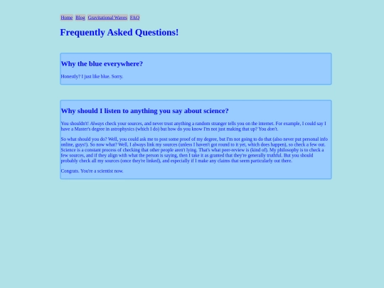 FAQ screenshot