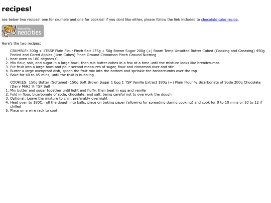 Recipes screenshot