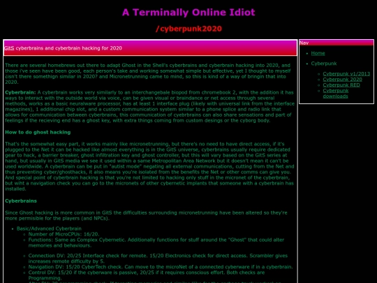 cyberpunk/c2020 screenshot